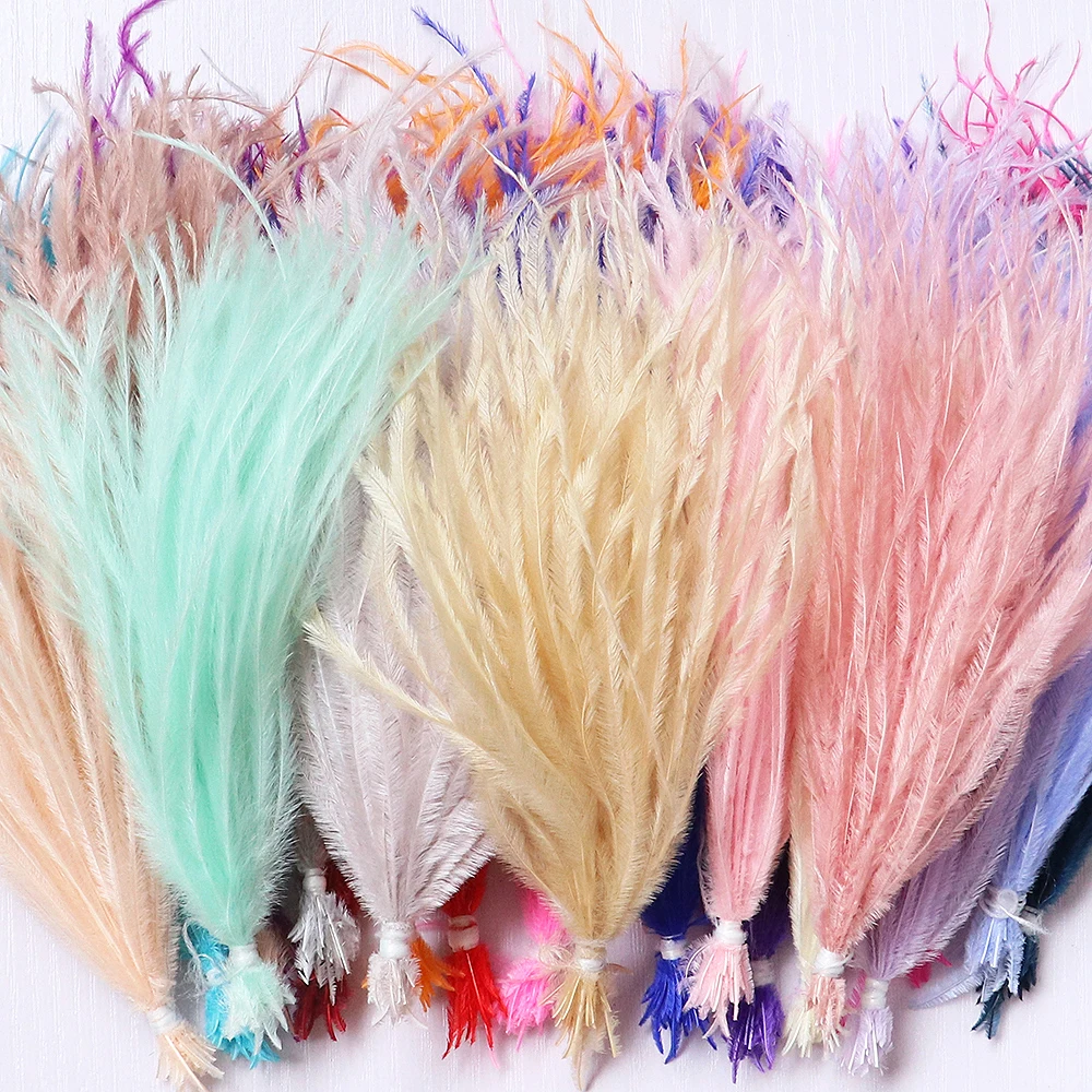 10-15 cm/4-6 inches Ostrich Feather DIY Jewelry Earring Decorative Accessory Fluffy Dyed Various Plumes 100 pcs/1 Bunch | Дом и сад