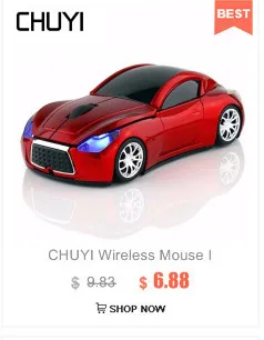 CHUYI Автомобильная беспроводная мышь спортивная машина 2,4 ГГц USB оптическая компьютерная мышь 3D Mause Gamer для ПК ноутбука подарок
