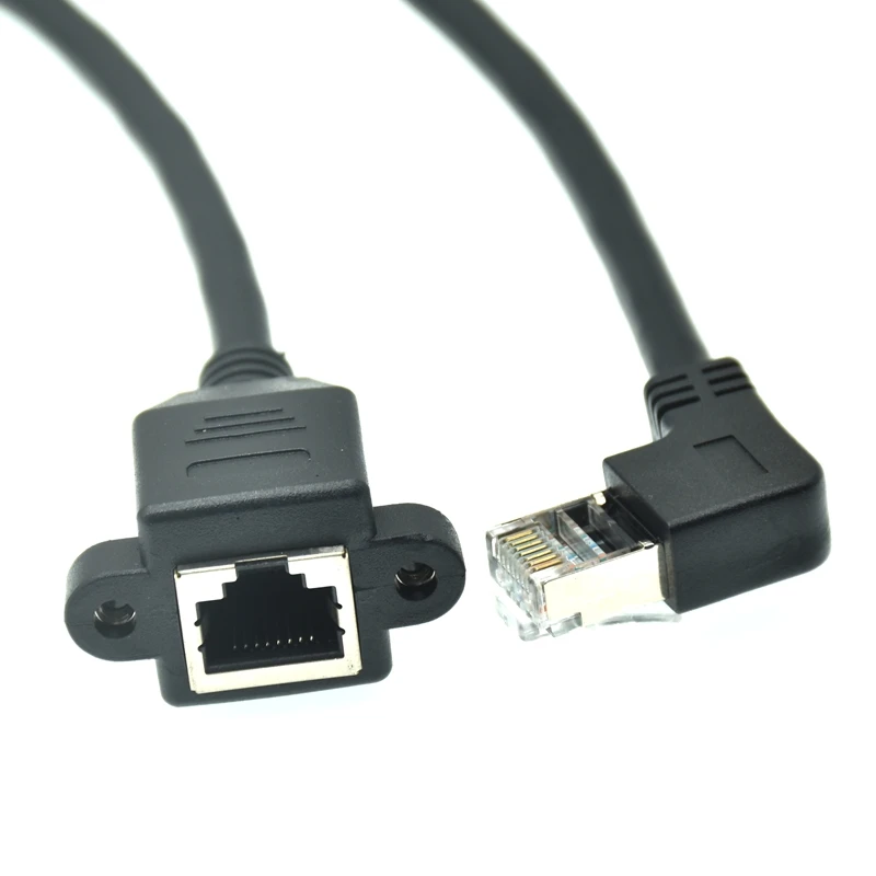 Кабель-удлинитель RJ45 0 3 м 6 м штекер-гнездо 8-контактный винтовое крепление