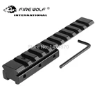 Аксессуары для охоты и огня, волк, тактический ласточкин хвост, удлинитель от 11 мм до 20 мм, аксессуары для Пикатинни, Вивера, страйкбола, рельсовый адаптер, крепление