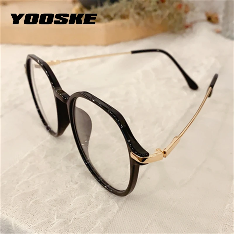 YOOSKE многоугольная оправа для очков мужчин и женщин винтажная с блокировкой