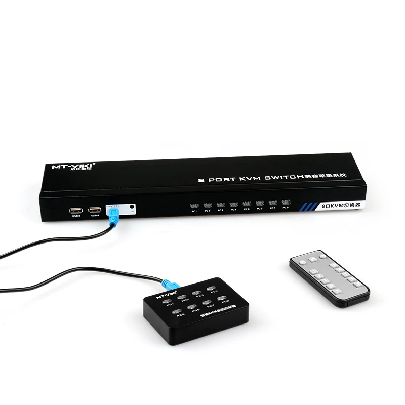 MT-Viki 8-портовый KVM переключатель VGA USB ИК-пульт дистанционного управления