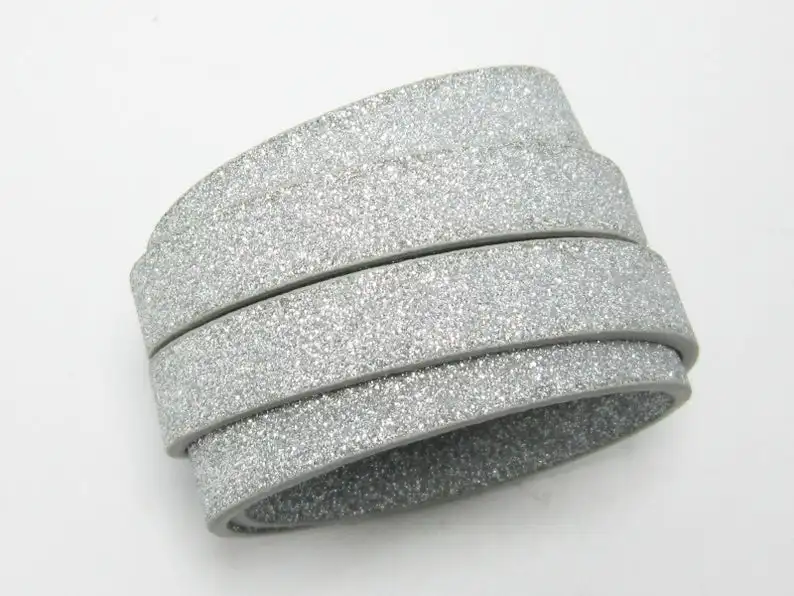 

10 мм плоский кожаный блестящий серебристый 10x2 мм кожаный шнур S1023