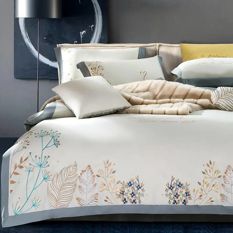 Комплект мягкого теплого постельного белья из матового хлопка 48 дюймов 600TC