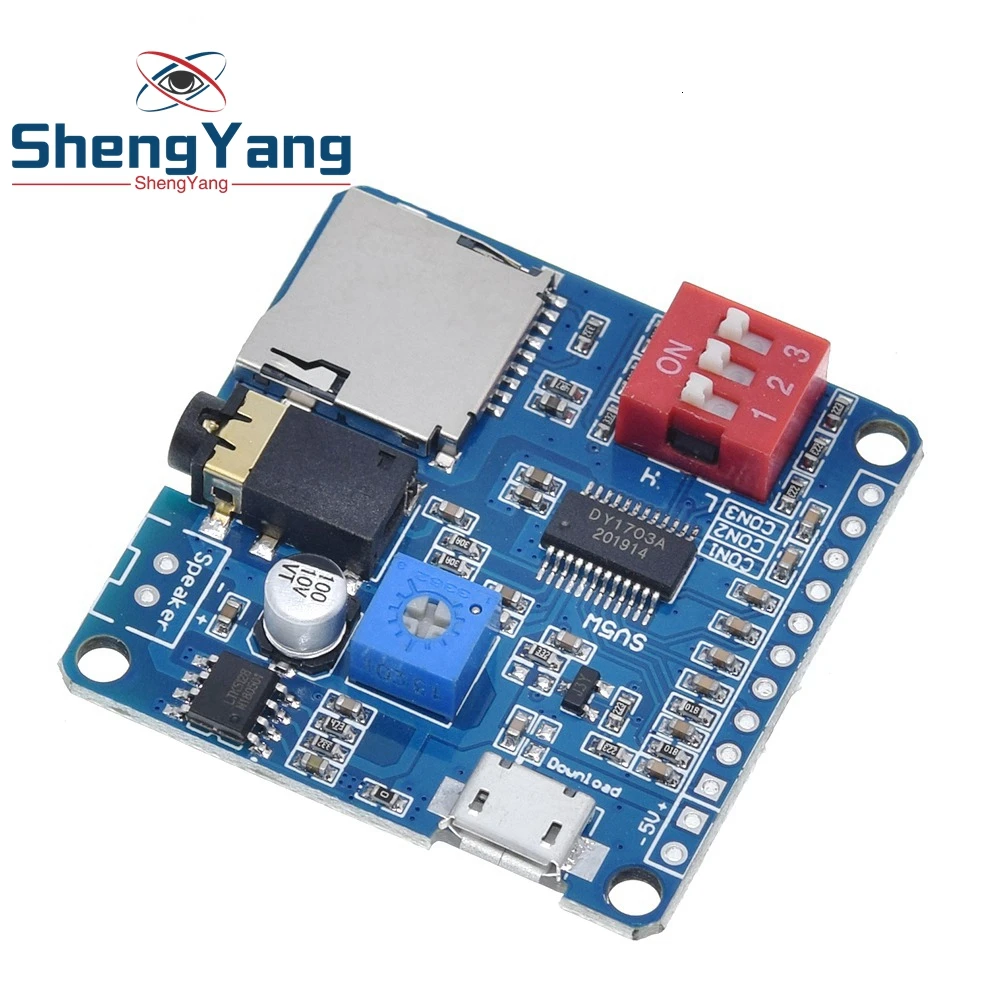 Модуль усилителя воспроизведения голоса для Arduino 5 Вт музыкальный mp3 плеер SD/TF
