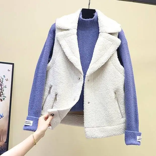 Женский жилет из искусственного меха короткая куртка без рукавов|Жилеты и