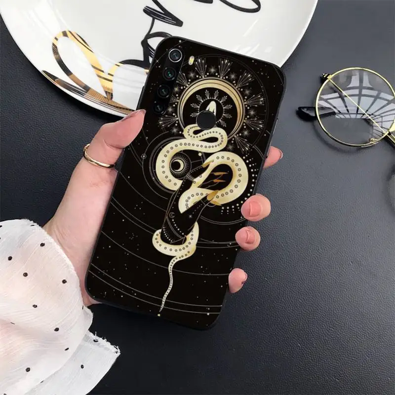 

Art Sun Flowers Snake Moon Phone Case coque cover funda For Xiaomi redmi 5 6 9 A note 10 lite 7 8 9 t s pro k 30 pro