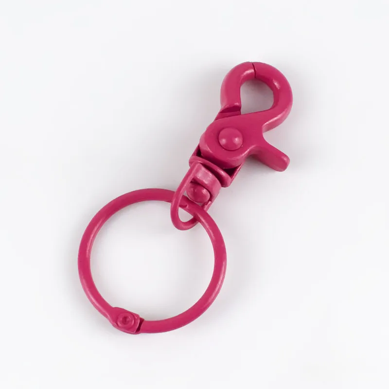 8rose red Meetee 5 шт. 43*30 мм цветная металлическая пряжка для собаки крюк брелок O D кольцо DIY ювелирные изделия ручной работы Harware ремесла аксессуары AP598 - Цвет: 8rose red