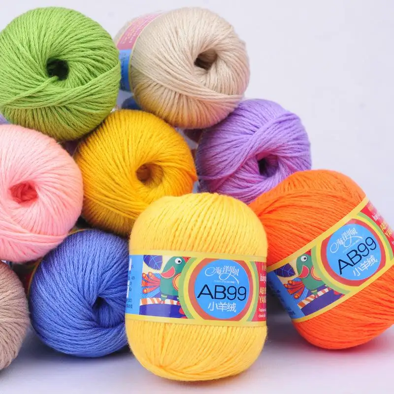 50 г Высокое качество Детские Пряжа для ручная вязка крючком хлопок приятная на