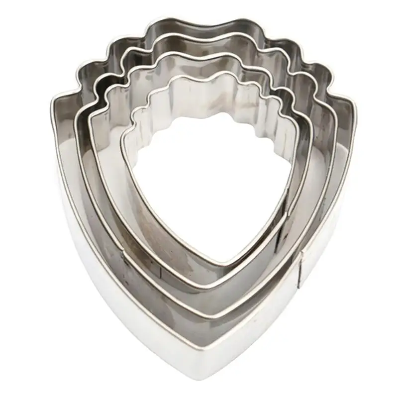 4pcs/lot Heart Peony Flower Cake Mold Stainless Steel Fondant Sugarcraft Cookie Biscuit Cutter |
