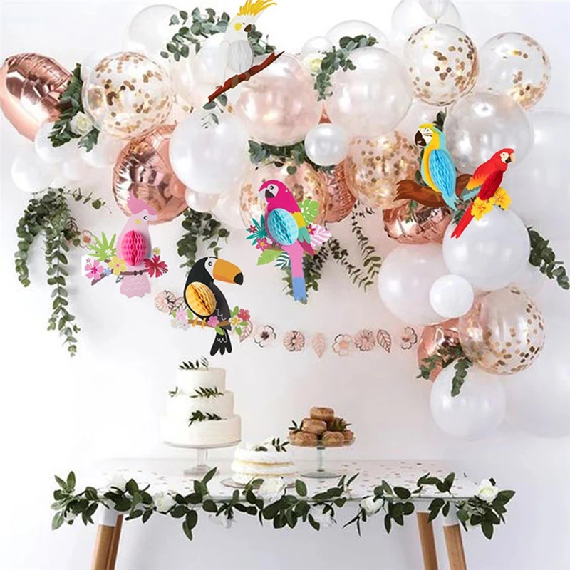 

Новый висит бумага вечерние украшения 6 шт. яркие сота попугаи Гавайский пляжный плавательный бассейн Луо тропический летняя принадлежност...