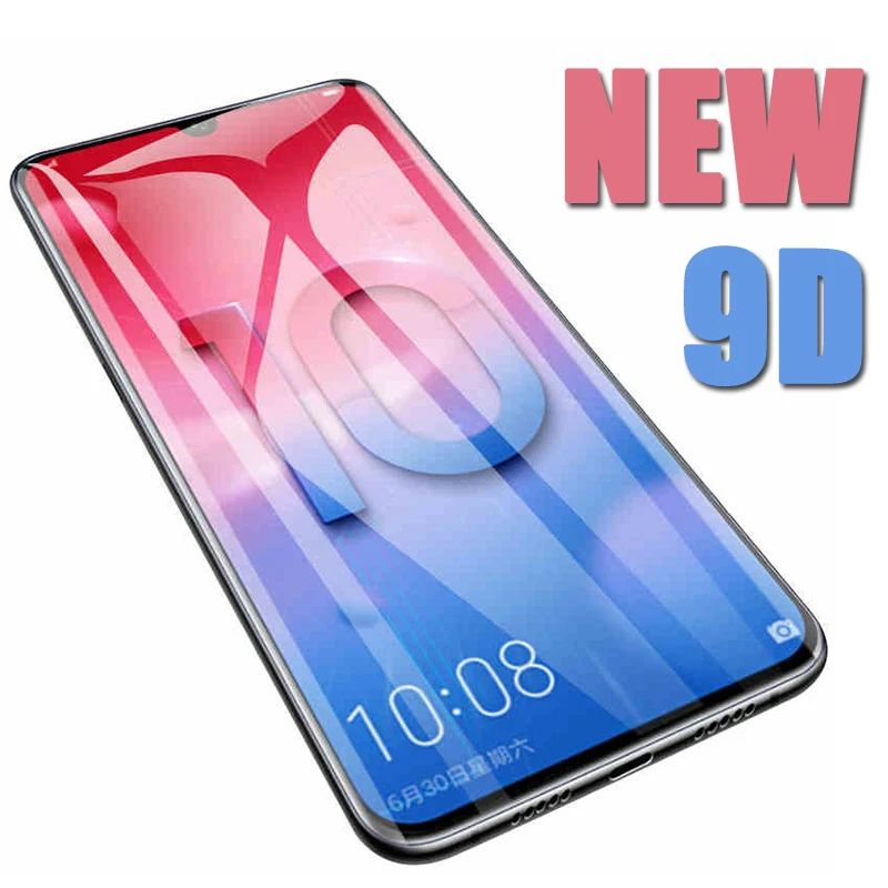 Защитное стекло 9D на Honor 10 lite 9 light 8 лте 20 pro закаленное для защиты экрана Huawei 8x 8c 9x |