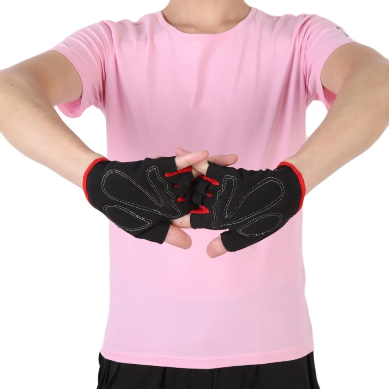 Дышащие велосипедные перчатки унисекс с губчатым ковриком на полпальца для