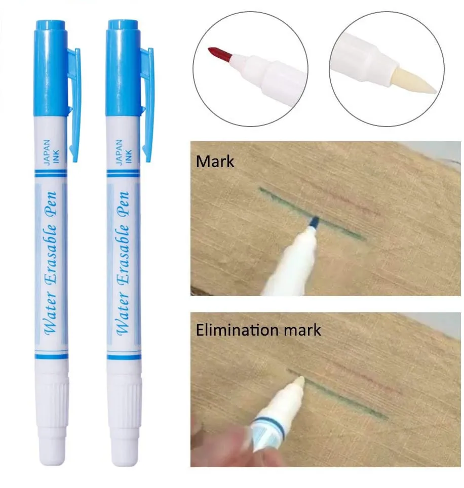 Двусторонняя маркировочная ручка для ткани 2 шт. растворимая в воде сделай сам