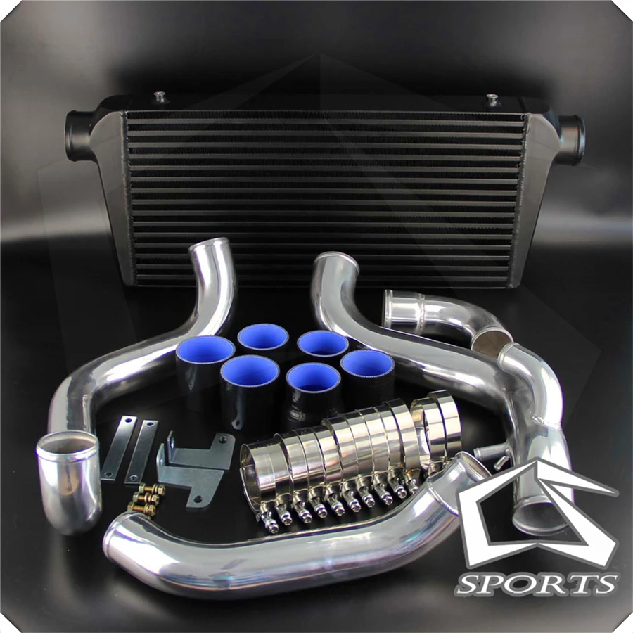 Черный FMIC турбо интеркулер и трубопровод комплект подходит для N * issan 200SX 240SX S14 S15