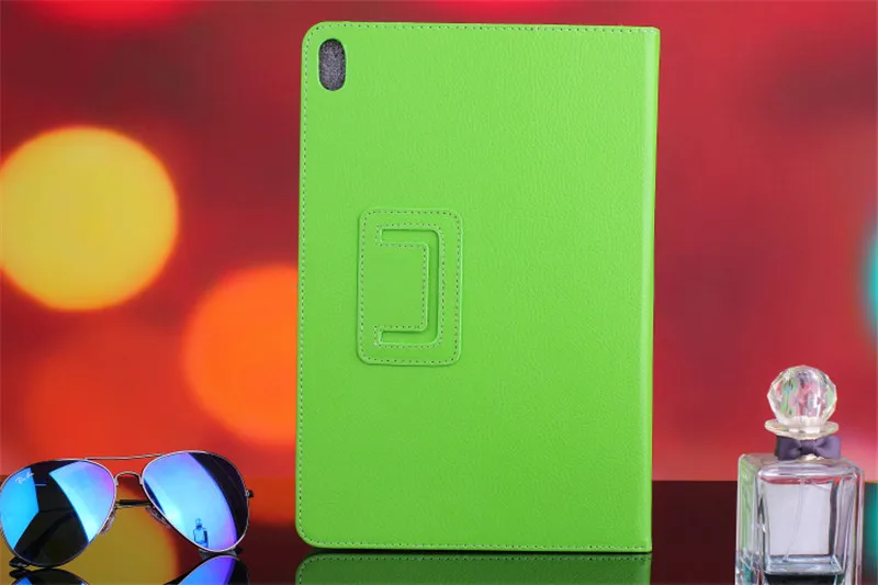Подставка для планшета для lenovo Tab A10-70 A7600 A7600F A7600H A7600HV B0474 из искусственной кожи чехол для lenovo A7600 A10-80h+ пленка+ ручка - Цвет: Зеленый