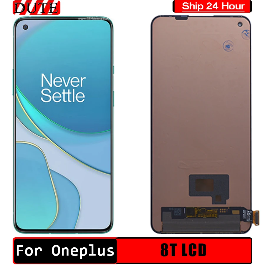 Painel de Toque Digitador da Tela Super Amoled Tela Oneplus 8t Display Novas Peças Reposição um Mais Lcd