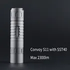 Ффонарь Convoy S11 с luminus sst40, омедненная плата DTP, линза с ar-покрытием, защита от перегрева, фонасветильник 26650, серый цвет