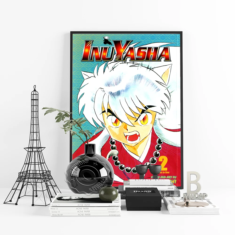 Постер из японского аниме Inuyasha Мультяшные настенные художественные наклейки
