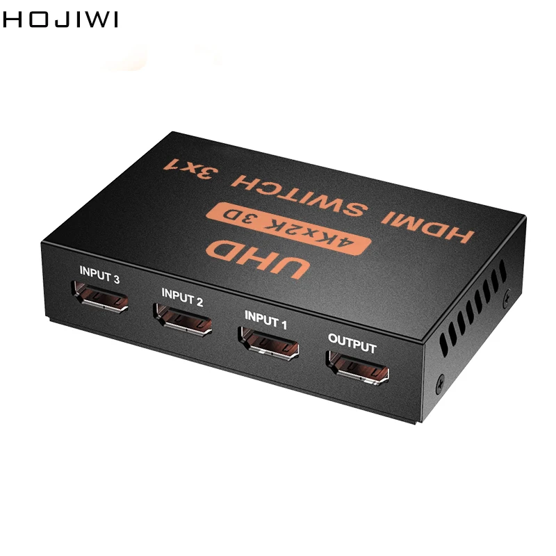 HOJIWI 3 в 1 выход HDMI-совместимый переключатель 1080p переключатель сплиттер с ИК-пультом дистанционного управления для HDTV DVD BOX HDMI переключатель AC08