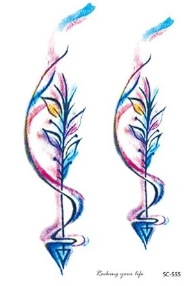 

Waterproof Temporary Tattoo Sticker colorful arrow feather tatto stickers flash tatoo fake tattoos for girls women lady