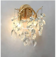modern crystal wall lamp lights bedroom bathroom deco wall sconce living room bedside lamp dining room home h30cm wall sconces