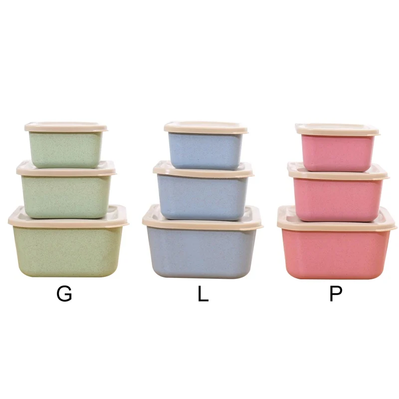 Wheat Straw Lunch Box Green Cover With Lids Student Multi-Layer Sushi 1 |