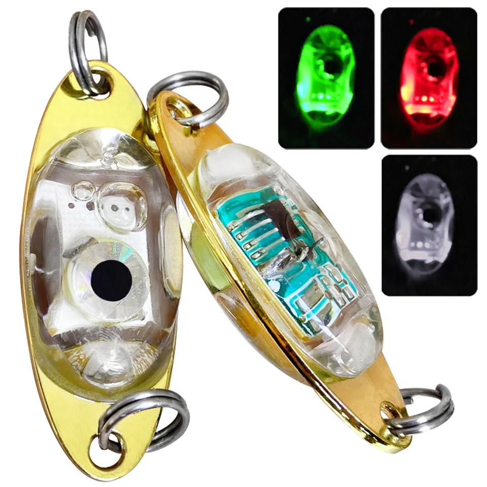 

GOBYGO 1PCS 10g 5cm One-eyed Fish Lure Lamp Mini Fishing Lure LED Night Light Deep Drop Underwater 600m Accessories Tackle