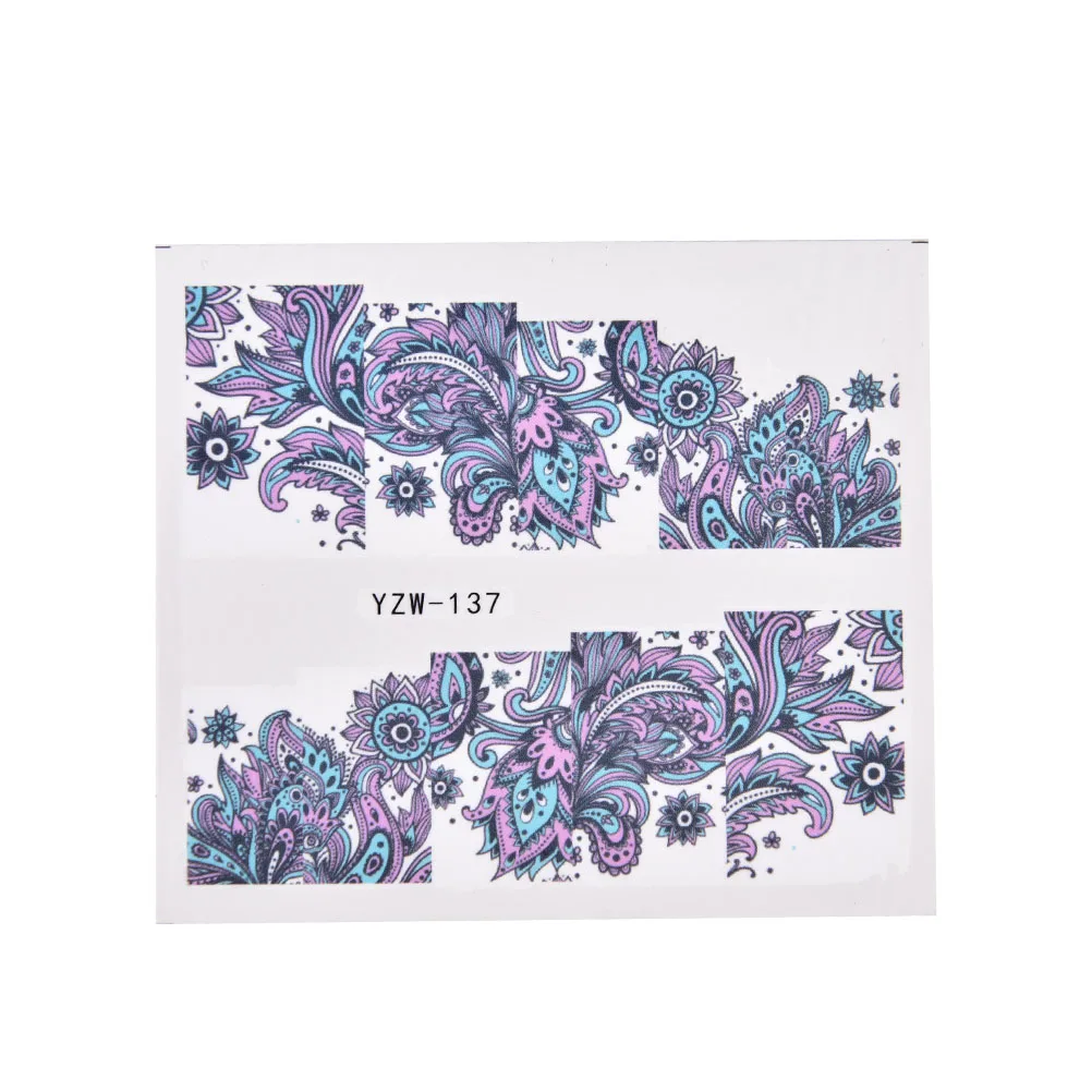 

1 Sheet Blooming Flower Nail Art Water Decals Transfer Sticker Nail Art Tools