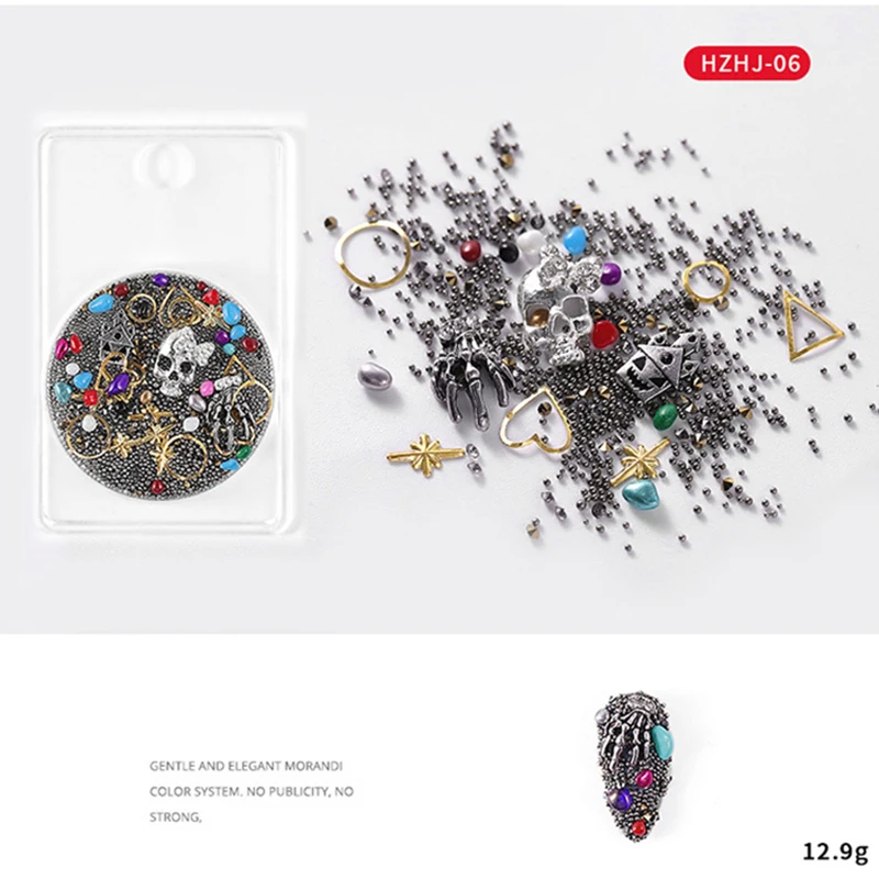 3D дизайн ногтей украшения сплава бусины Санта Клаус аксессуары из стразов