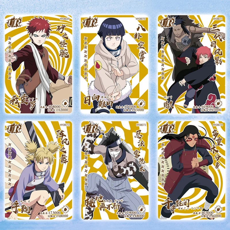 Narutoed-Cartas de papel de cartas para ni&ntilde;os, juego de cartas de un juego, perif&eacute;rico de anim&eacute;, colecci&oacute;n de personajes, regalo para chico-5