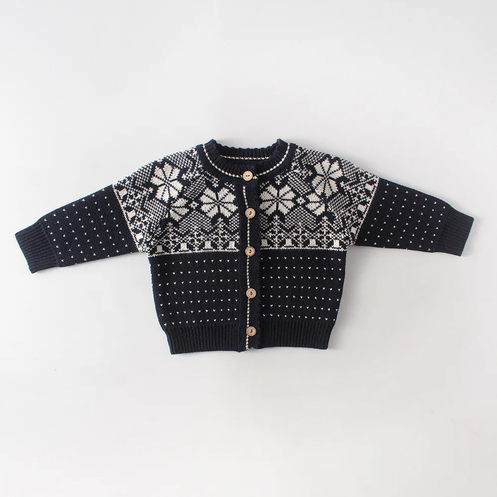 Плотное зимнее красное рождественское пальто с хлопком Детский кардиган для