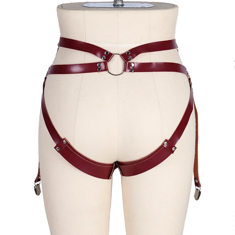 

Erotic Sexy Woman Thigh Bondage Harness Stocking Belt Lingerie Leather Leg Strap Punk Goth Bridal Garters Belt Pole Dance Dress