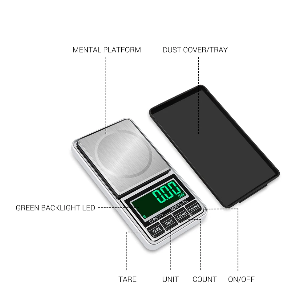 DH-938C Portable Balance Electronic Scales 100-1000g Mini Precision Digital for Gold Bijoux Sterling Silver Jewelry Scale | Инструменты