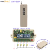 85v 250v led light bulb switch relay output radio receiver module transmitter 110v 220v 4ch 4 ch 300m wireless remote control