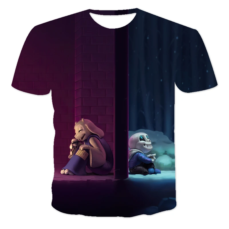 

Summer 2021 New Trend Children'S Game Pattern 3DT-Shirt Under The Legend Printing Exquisite Fine Plain Cloth O-Neck Top 4T-14T