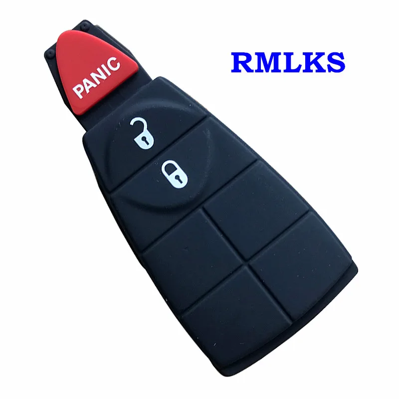Новинка 3 кнопочный резиновый вкладыш брелок для ключа чехол автомобильного