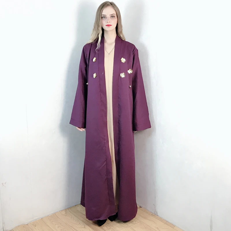 Open Abaya Kimono Muslim Dress Abaya Femme Kaftan Dubai Caftan Oman Qatar Islamic dress F979