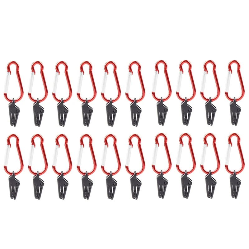 

20Pcs Hook Plastic Windproof Clamp Set Tent Clips Buckle Awning Tarp Fixed Outdoor Camping Tent Accessories