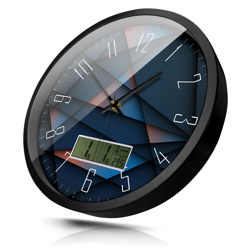 Led Large Wall Clock Digital Metal Bedroom Silent Living Room Modern Calendar ClocksWall Watches Home Decor Reloj Cocina FZ060 | Дом и сад
