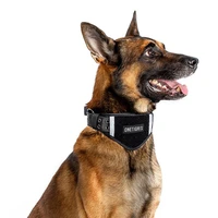 onetigris tactical nylon dog collar padded collar with patch space