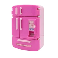 pretend play toy set simulation double refrigerator vending machine toys kids kitchen food toy mini play house toys