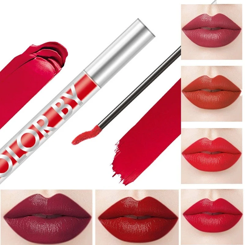 Водостойкая Помада для губ Длительное Действие сексуальный красный оттенок