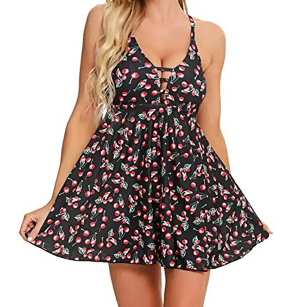 

Women Printing Push Up Padded Top Tummy Control Boyshorts Bathing Suit Swimsuit Swimwear for Swimming Women Swimsuit Swimdress