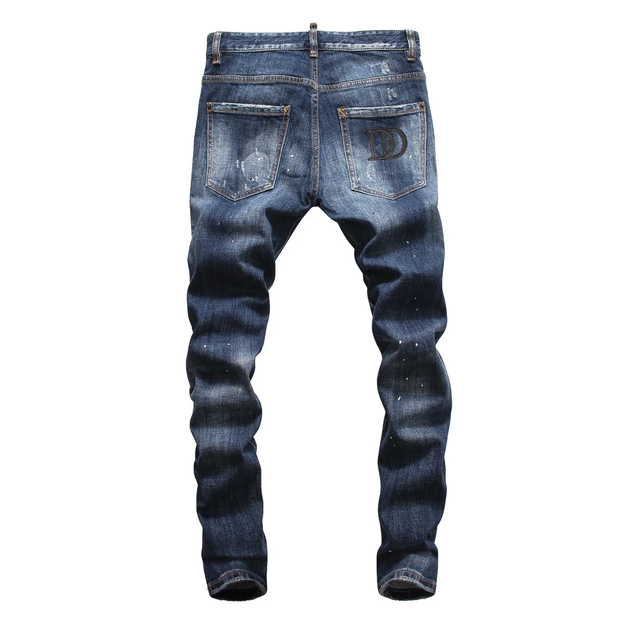 

Winter Youth Travel blue pants micro elastic washed cotton low waist tight jeans