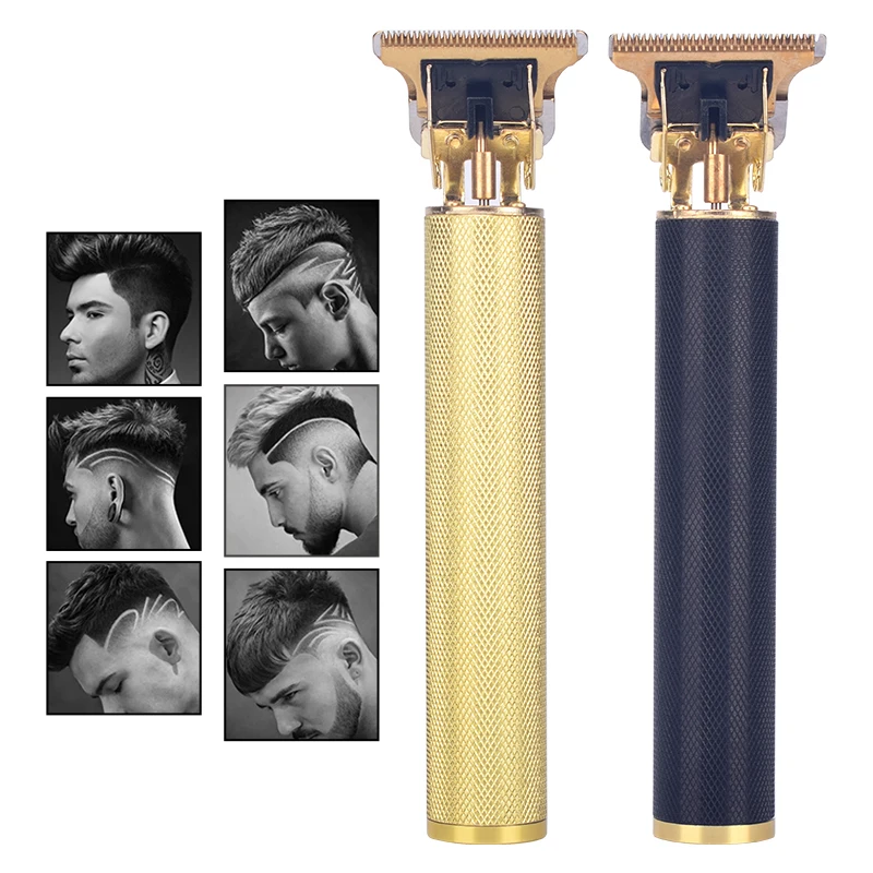 USB Перезаряжаемые T9 лысый машинка для стрижки волос электрическая