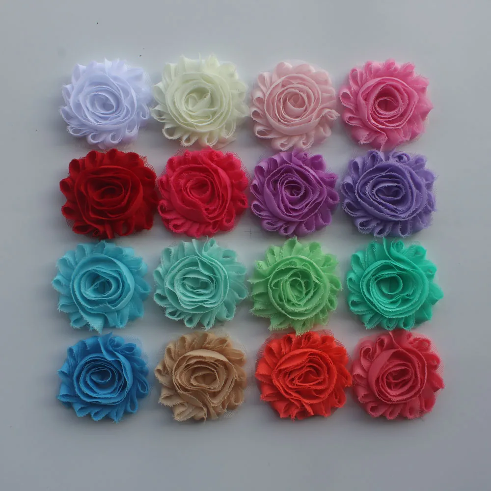 Аксессуары для волос девочек разные цвета 2 5 дюйма|shabby chiffon flowers|chiffon flowersflowers for |