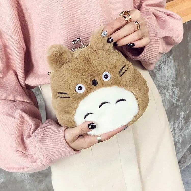 A 1 шт. японский аниме Хаяо Миядзаки Мой сосед Тоторо плюшевый Тоторо Kawaii монета мягкая плюшевая сумка кукла игрушка подарок - Цвет: A
