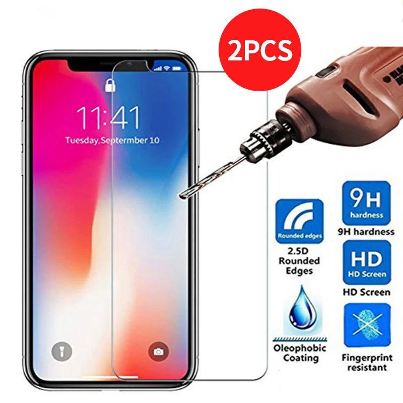 Защитное твердое закаленное стекло для iPhone 7 8 Plus 6 6S X XS Max XR 5 5S SE 9H Защитные пленки