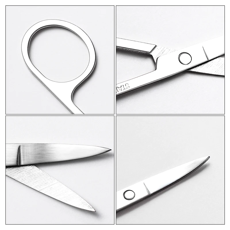 Mtssii Eyebrow Scissors Trimmer Eyelashes Nose Hair Scissor Stainless Steel Manicure Cutter Nail Makeup | Красота и здоровье